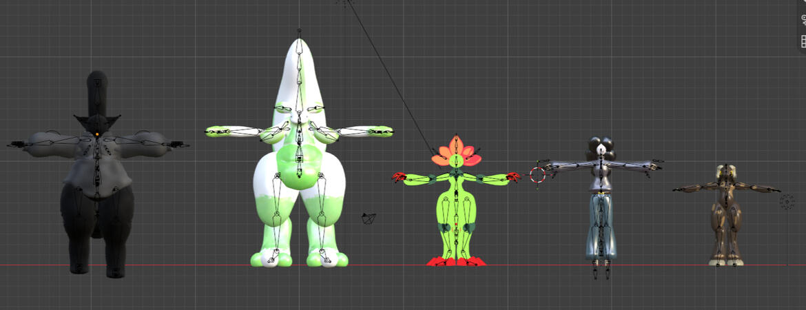 Lineup A bunch of models i made from scratch!