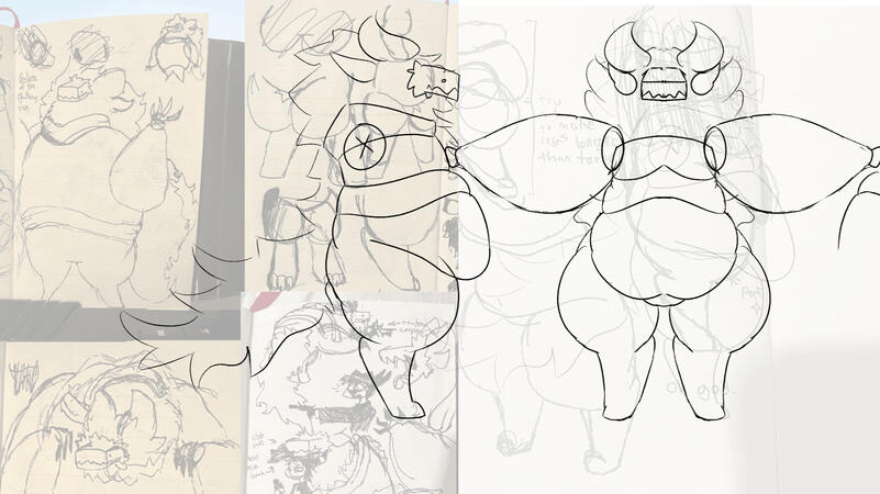 KSketches My character Kritter, in sketch phase